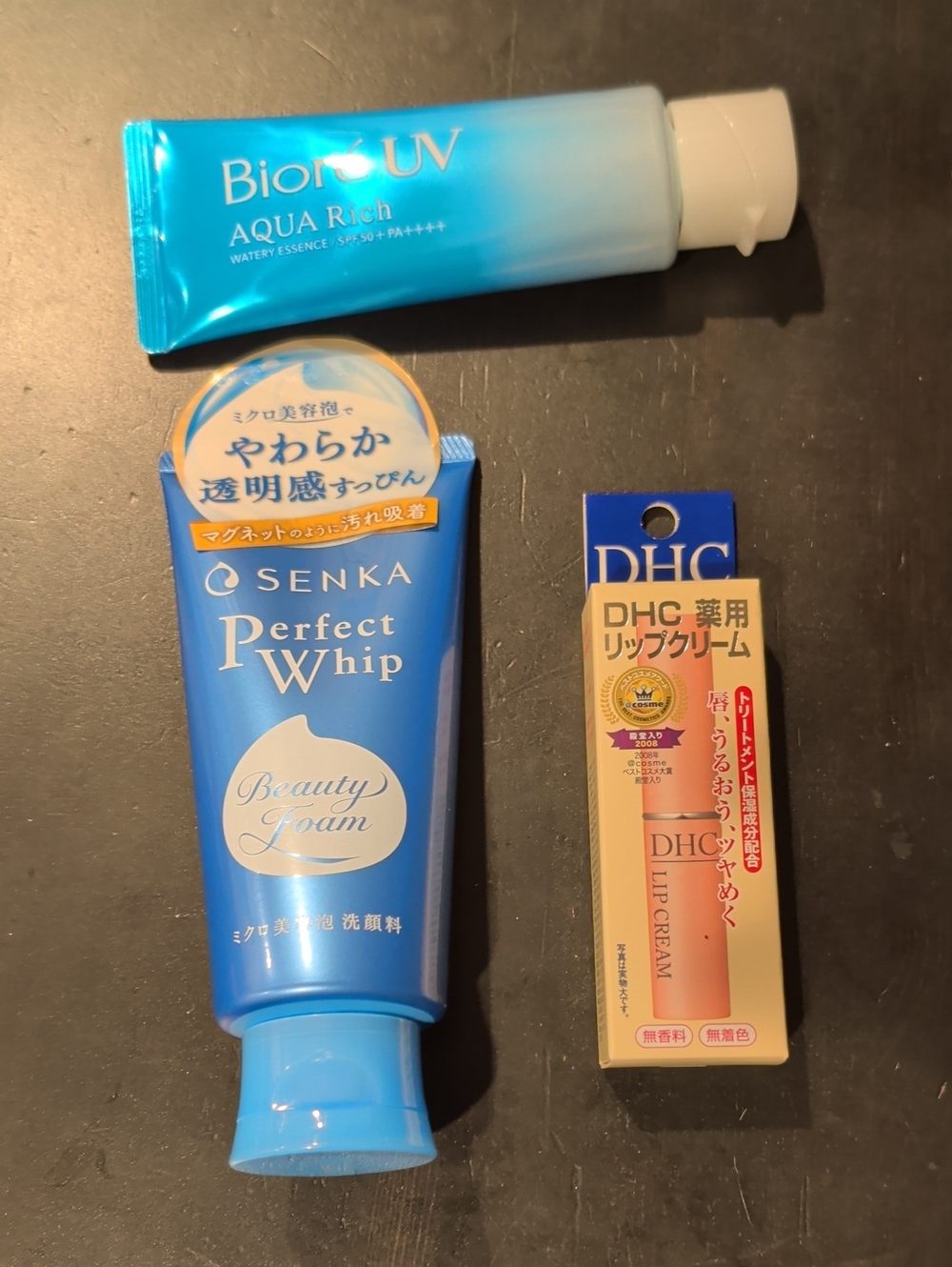 Viral TikTok Japan #1 Senka Perfect Whip Wash + DHC Lip Cream + Biore SPF